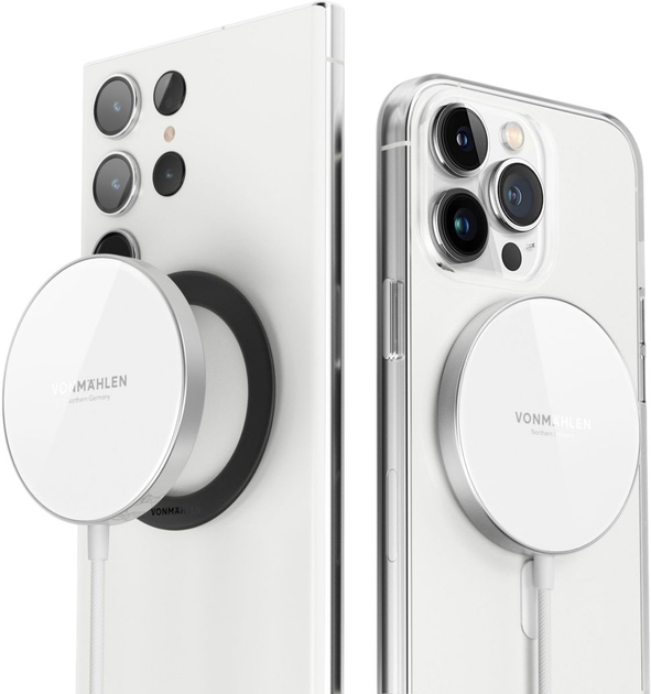 Bezprzewodowa ładowarka Vonmahlen Aura Mini White (AUM00006) - obraz 4