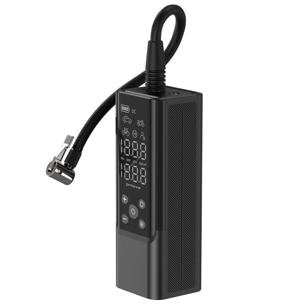 Автомобільний насос з акумулятором Proove Pump Assistant Pro 120W 7500mAh/27.75Wh DC-кабель 3m Автокомпресор портативний Black - зображення 3