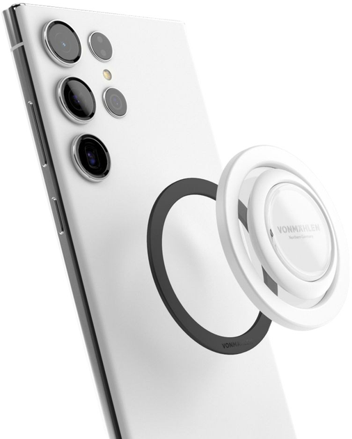 Uchwyt-pierścień na smartfon Vonmahlen Backflip Mag White (BFM00006) - obraz 3