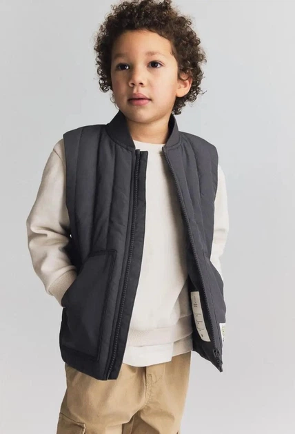 Жилет стеганый темно-серый Dinoriffic H&M 110-116см (400010715) - Фото 6 Жилет стеганый темно-серый Dinoriffic H&M 110-116см (400010715) - изображение 6