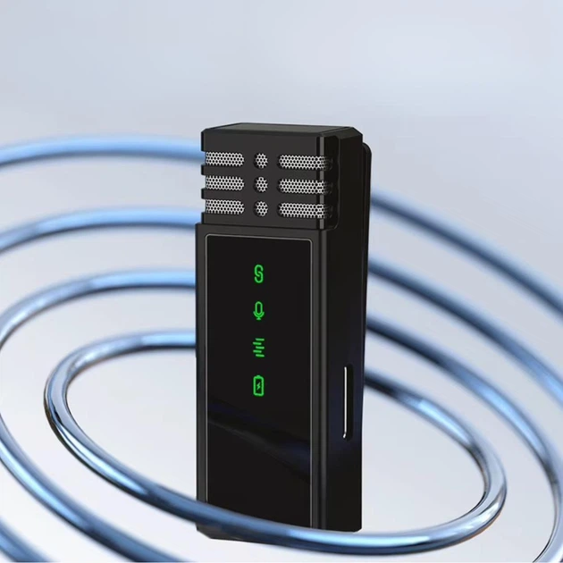 Беспроводной петличный микрофон 2в1 Wireless Microphone для видеосъемки с ресивером Type-C и зарядным кейсом - изображение 3