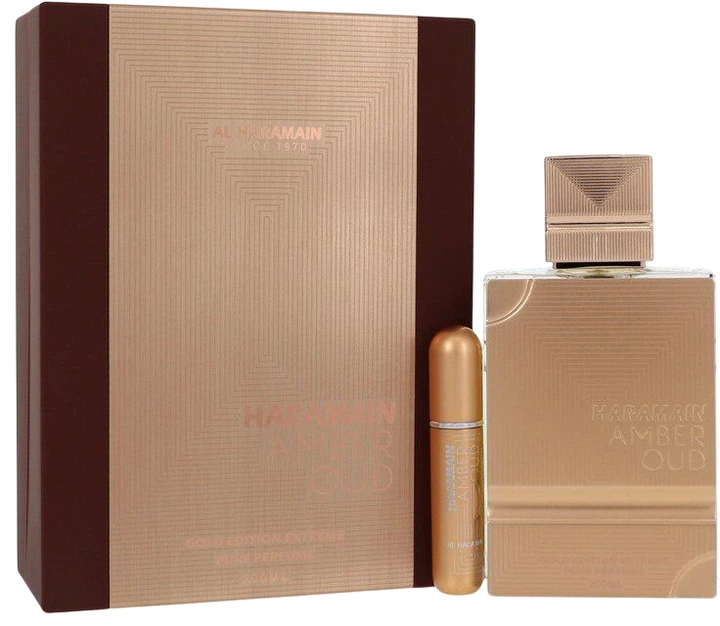 Zestaw unisex Al Haramain Perfumes Amber Oud Gold Edition Extreme Pure Woda perfumowana 200 ml + Woda perfumowana 10 ml (6291106813074) - Zdjęcie 1 Zestaw unisex Al Haramain Perfumes Amber Oud Gold Edition Extreme Pure Woda perfumowana 200 ml + Woda perfumowana 10 ml (6291106813074) - obraz 1