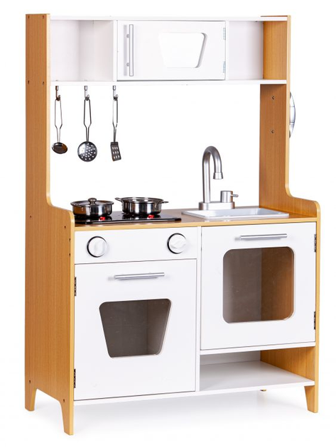 Drewniana kuchnia dla dzieci EcoToys ze światłem i dźwiękiem PLK534 (5903089066170) - obraz 4