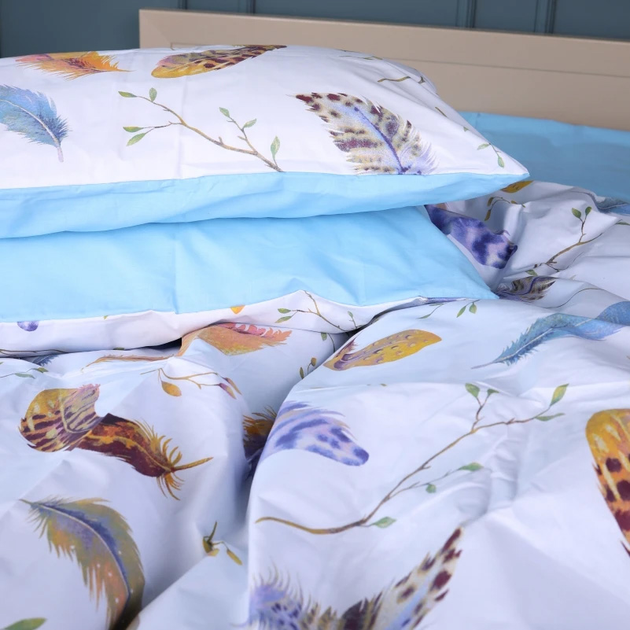 Наволочка MirSon Бязь 17-0743 Blue Feathers 70х70 см від Rozetka на платформі USKIDKA Акція на Наволочка MirSon Бязь 17-0743 Blue Feathers 70х70 см від Rozetka