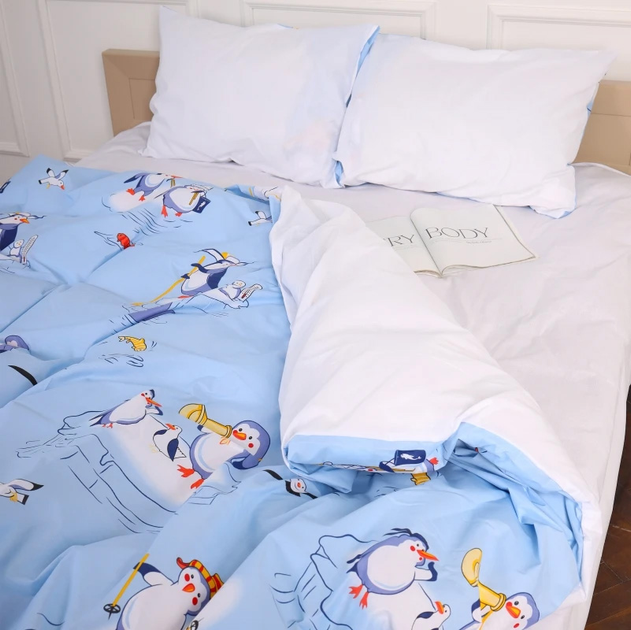 Підковдра MirSon Полуторна Євро 160х220 см Бязь 17-0619 Funny penguins від Rozetka на платформі USKIDKA Акція на Підковдра MirSon Полуторна Євро 160х220 см Бязь 17-0619 Funny penguins від Rozetka