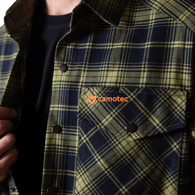 Сорочка “Буревій” (Logo Orange) Lime Green/Navy (8605), L - Фото 4 Сорочка “Буревій” (Logo Orange) Lime Green/Navy (8605), L - изображение 4