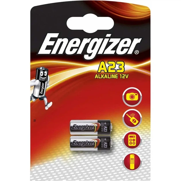 Батарейка ENERGIZER A23 E23A ALK 2BL - Фото 1 Батарейка ENERGIZER A23 E23A ALK 2BL - зображення 1