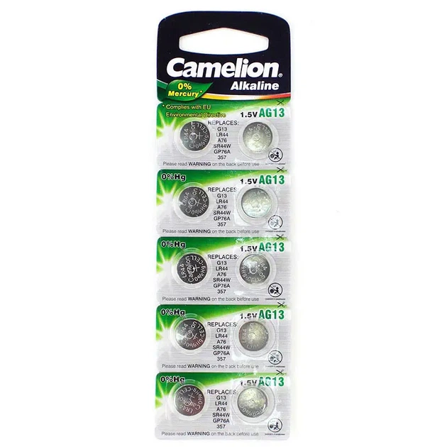 Батарейка лужна CAMELION AG 13 / 10 BL - Фото 2 Батарейка лужна CAMELION AG 13 / 10 BL - зображення 2