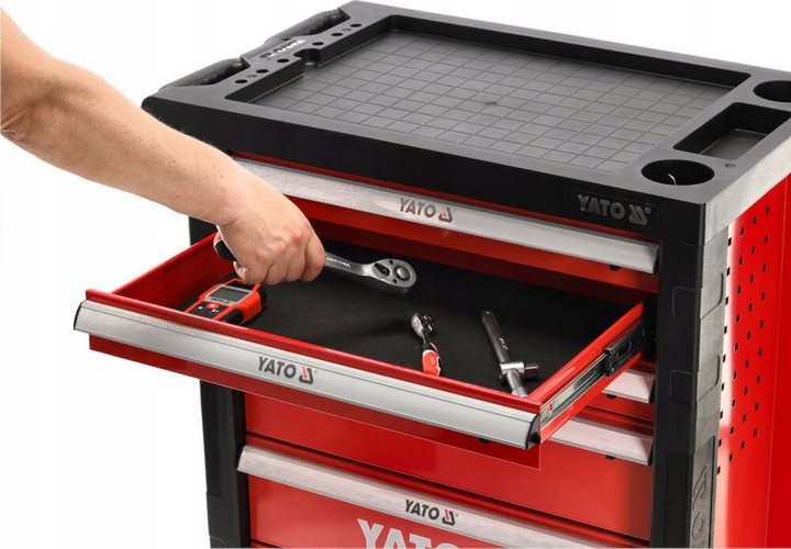 Szafka narzędziowa YATO YT-55299 na kółkach 6 szuflad 975 x 765 x 465 mm (5906083025907) - obraz 3