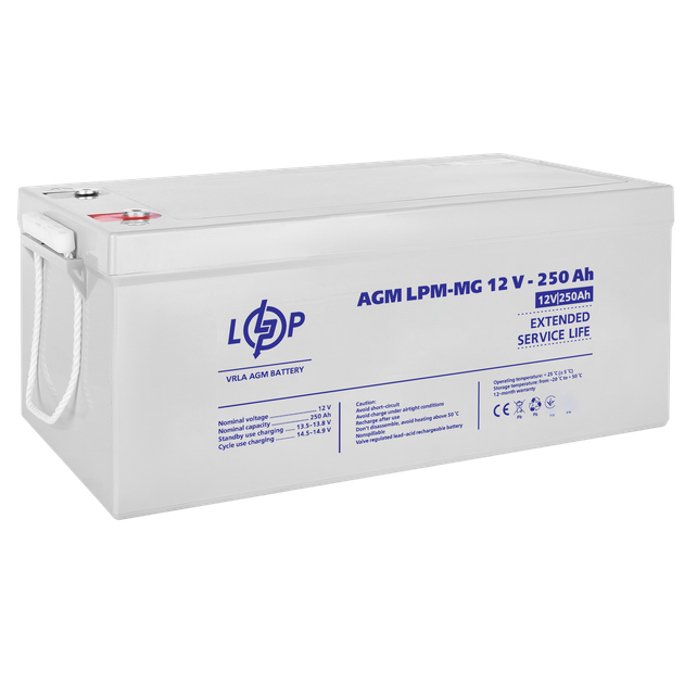Акумулятор мультигелевий LogicPower LPM-MG 12V - 250 Ah - изображение 2