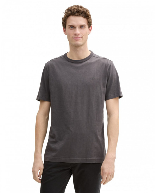 Футболка Tom Tailor Basic cotton T-shirt L Сірий 1045627-10899 - Фото 1 Футболка Tom Tailor Basic cotton T-shirt L Сірий 1045627-10899 - изображение 1