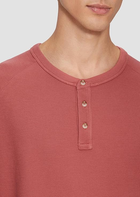 Футболка s.Oliver Waffle Henley Neck T-Shirt S Кораловий 2161840-4291 - изображение 3