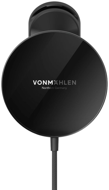 Автомобільна бездротова зарядка Vonmahlen Aura Car Black (AUC00005) - зображення 1