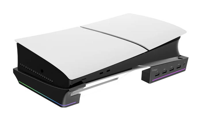 Мультифункціональна RGB горизонтальна підставка IPega PG-P5S021 для Playstation 5 Slim та PS5 Pro чорна - зображення 2