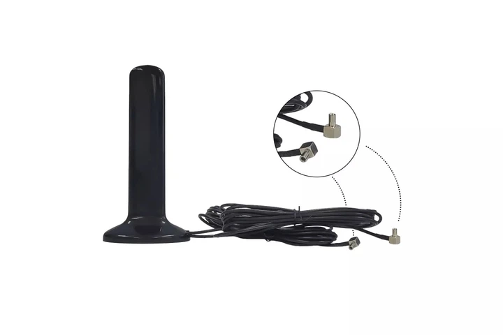 Автомобильная антенна MIMO 2×2 3G/4G/LTE+ TS9×2, усиление 12 дБ, кабель 1.5 м, чёрная, магнитная (817546182) - изображение 6