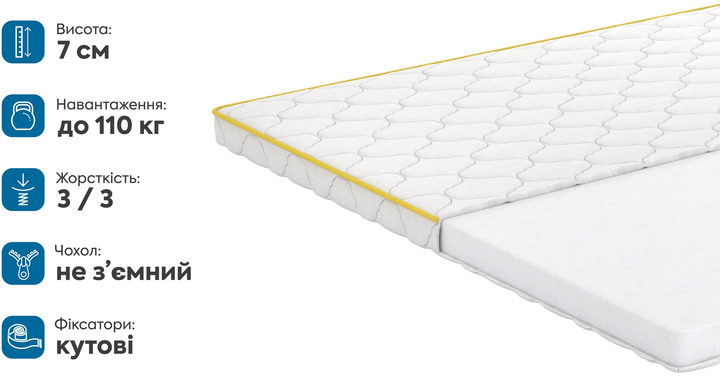 Ортопедичний матрац Matro (MatroLuxe) Aura 80х200 см (0024213589) - зображення 4
