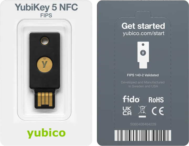 Ключ безпеки Yubico YubiKey 5 USB-A NFC FIPS Black (5060408464229) - зображення 6