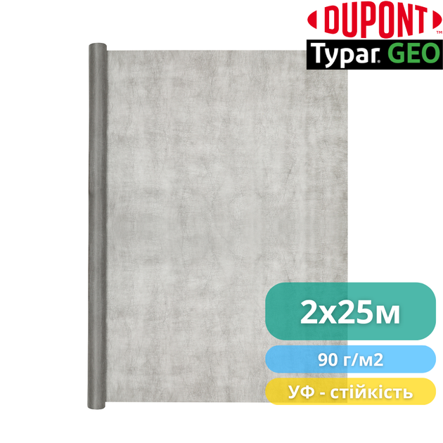 Геотекстиль Geoproma TYPAR GEO 90 г/м2, 2 х 25 м, 50 м2 - зображення 3