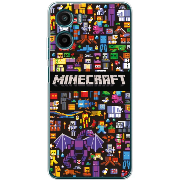 Силіконовий чохол BoxFace Motorola G06 Minecraft Mobbery (69693-up2539) - Фото 1 Силіконовий чохол BoxFace Motorola G06 Minecraft Mobbery (69693-up2539) - зображення 1