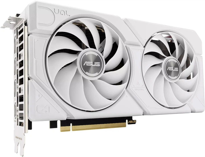 Відеокарта ASUS PCI-Ex GeForce RTX 4060 Ti Dual EVO White OC Edition 8GB GDDR6 (128bit) (2595/18000) (1 x HDMI, 3 x DisplayPort) (DUAL-RTX4060TI-O8G-EVO-WHITE) - Фото 2 Відеокарта ASUS PCI-Ex GeForce RTX 4060 Ti Dual EVO White OC Edition 8GB GDDR6 (128bit) (2595/18000) (1 x HDMI, 3 x DisplayPort) (DUAL-RTX4060TI-O8G-EVO-WHITE) - зображення 2