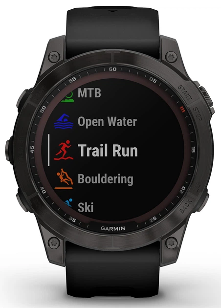 Смарт-часы Garmin Fenix 7 Sapphire Solar Carbon Gray DLC Titanium with Black Band (010-02540-20/21) [67791] - изображение 2