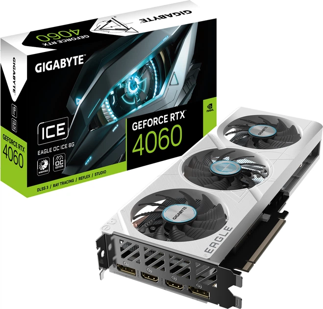 Видеокарта Gigabyte GeForce RTX 4060 EAGLE OC ICE 8G (GV-N4060EAGLEOC ICE-8GD) - изображение 9