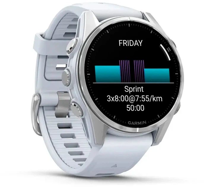 Смарт-годинник Garmin fenix 8 43mm AMOLED Silver with Whitestone Silicone Band (010-02903-00) - зображення 11