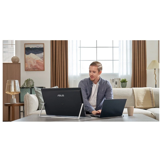 Монітор портативний Asus 23.8" ZenScreen MB249C HDMI, USB-C, MM, IPS, 75Hz, AdaptiveSync, Pivot, C-C - зображення 14