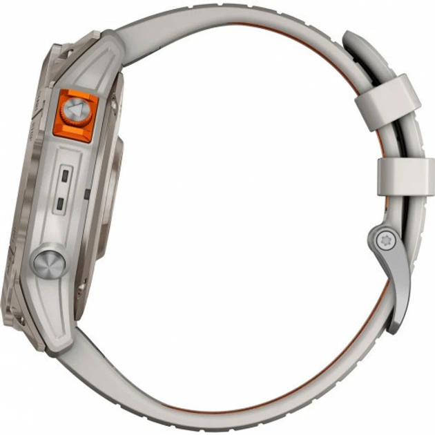 Смарт-часы Garmin Fenix 7X Pro Sapphire Solar Titanium w. Fog Gray/Ember O. Band (010-02778-14/15/64) - изображение 3