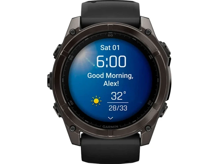 Спортивні годинники Garmin Fenix 8 51mm AMOLED Sapphire Carbon Gray DLC Titanium w. Black/Pebble Gray S. Band (010-02905-20/21) - зображення 8