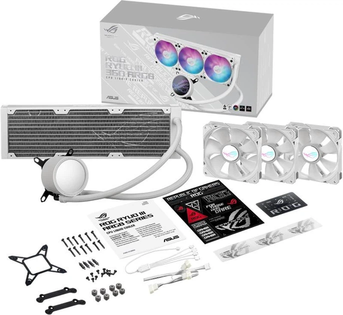 Система водяного охлаждения Asus ROG Ryuo III 360 ARGB White Edition (90RC00I2-M0UAY0) Store - изображение 8