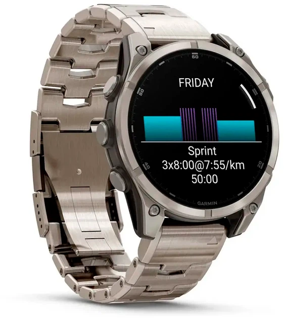 Смарт-часы Garmin fenix 8 47mm AMOLED Sapphire Titanium with Vented Titanium Bracelet (010-02904-40) - изображение 2