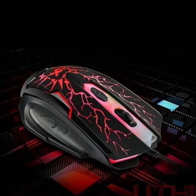 Игровая проводная клавиатура с подсветкой и мишкой V100L Черный - изображение 4