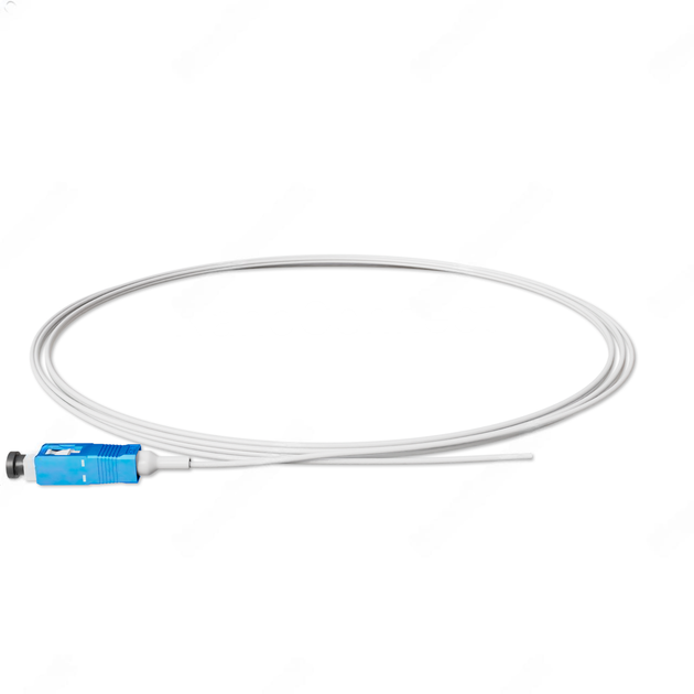 Пігтейл оптичний SC/UPC Білий LSZH, Singlemode G.652.D (SM), Simplex, 0,9мм - 1,5 м - зображення 2