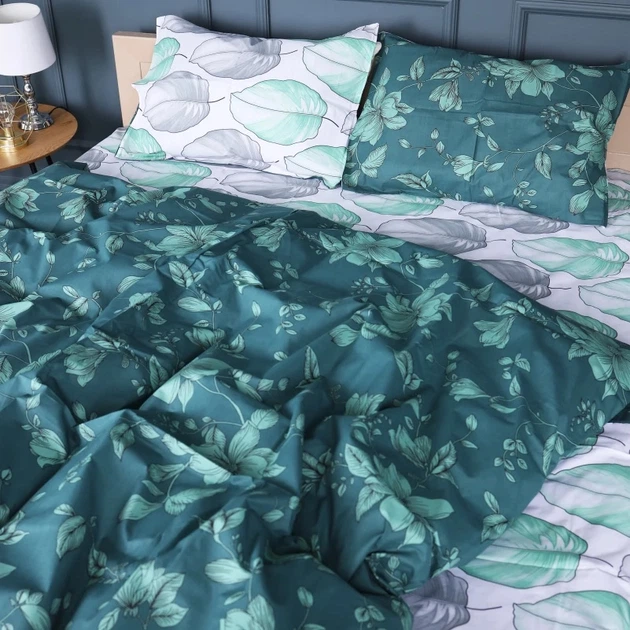 Простынь MirSon Бязь 17-0718 Emerald Foliage 220x240 см (2200010684919) - Фото 2 Простынь MirSon Бязь 17-0718 Emerald Foliage 220x240 см (2200010684919) - изображение 2