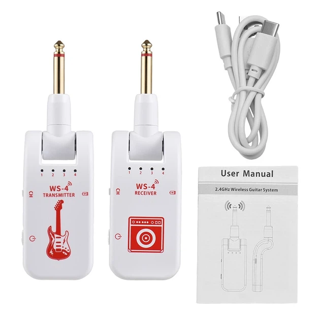Цифровая радиосистема для гитары (инструментальная) Deviser WS-4 2.4G White - изображение 4