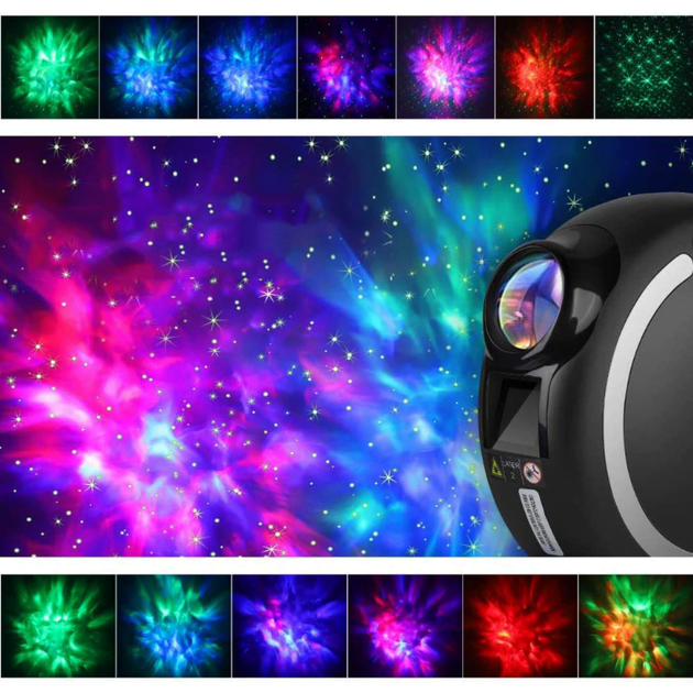 Проектор зоряного неба starry sky projector, нічник лазерний з акумулятором на стелі з пультом Чорний - зображення 7
