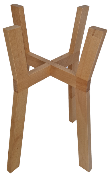 Підставка для вазонів WoodDecor косонога маленька бук 210x495x390 мм покриття лаком - Фото 1 Підставка для вазонів WoodDecor косонога маленька бук 210x495x390 мм покриття лаком - зображення 1