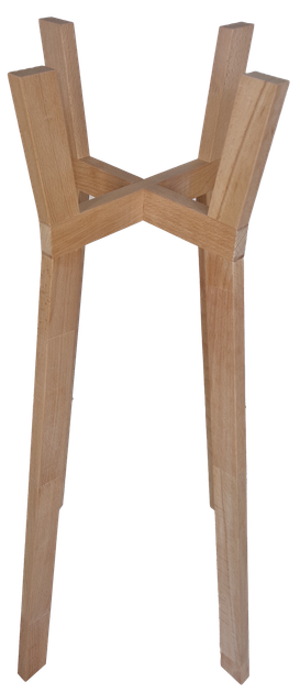 Підставка для вазонів WoodDecor косонога середня бук 210x650x430 мм без покриття - Фото 1 Підставка для вазонів WoodDecor косонога середня бук 210x650x430 мм без покриття - зображення 1