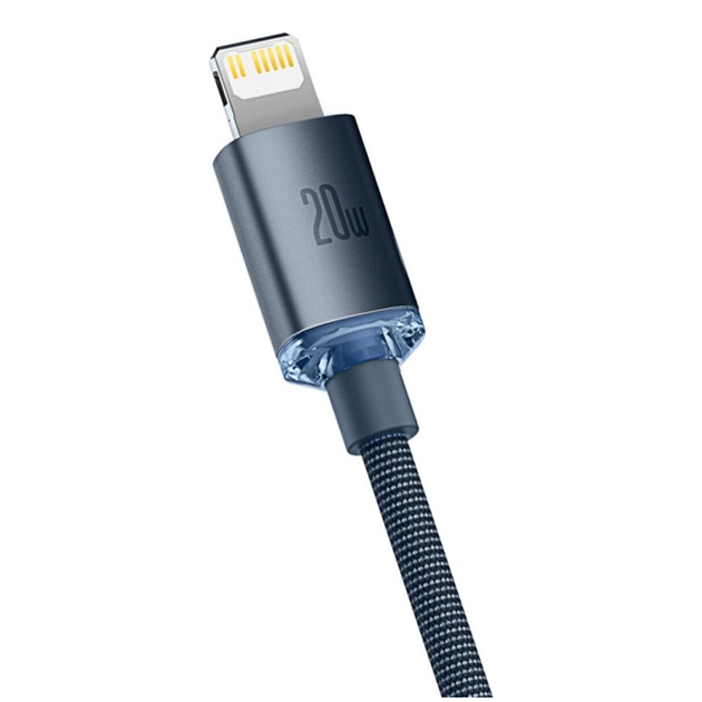 Кабель Baseus Crystal Shine Series Fast Charging Data Cable Type-C to Lightning 20W 2m Black (CAJY000301) - изображение 5
