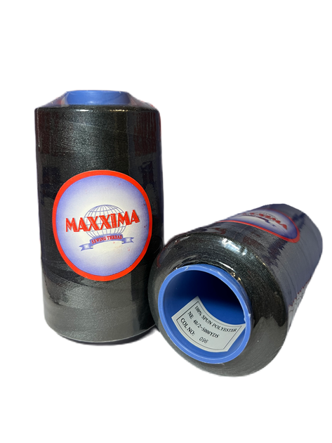 Швейные нитки MAXIMA 40/2 Темно-серый (096) 4114,8 м - изображение 2
