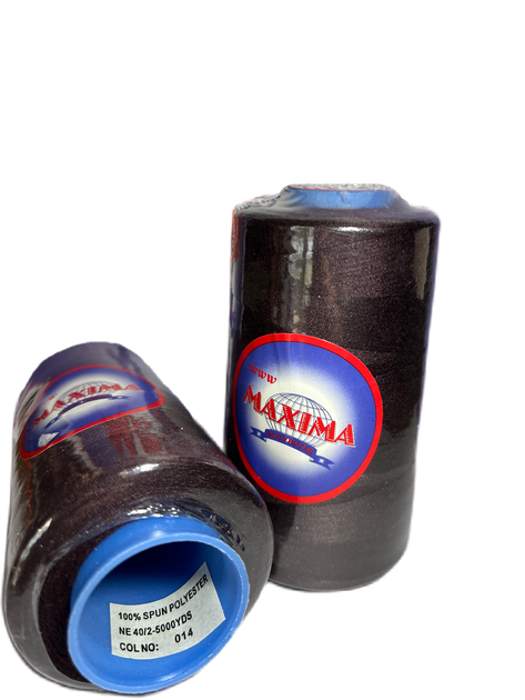 Швейні нитки MAXIMA 40/2 Темний баклажан (014) 4114,8 м - зображення 5