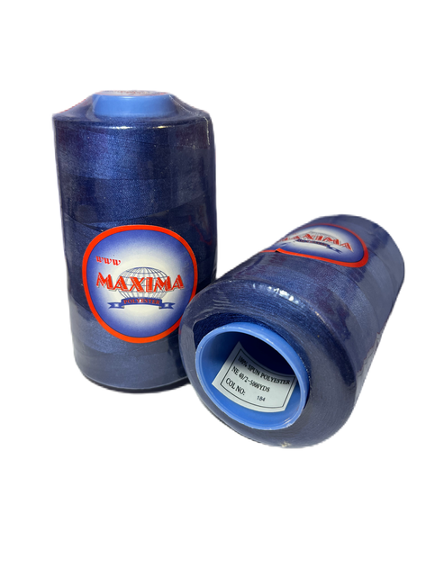 Швейные нитки MAXIMA 40/2 Синий (184) 4114,8 м - изображение 2