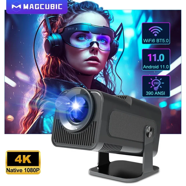 Видеопроектор Magcubic HY320 MINI Мини 4K Full HD 720P Android 11 300ANSI Wifi6, Bluetooth (524) - Фото 2 Видеопроектор Magcubic HY320 MINI Мини 4K Full HD 720P Android 11 300ANSI Wifi6, Bluetooth (524) - изображение 2
