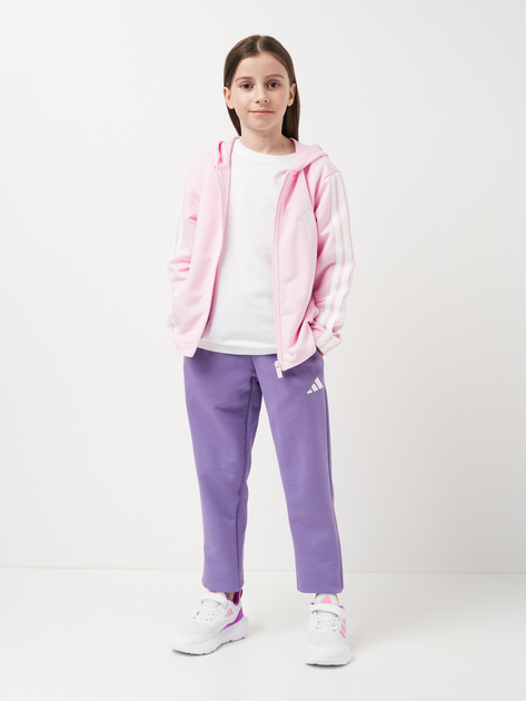Подростковый спортивный костюм (толстовка + штаны) Adidas J 3S Ft Ts 220 JN6482 146-152 см Розовый (4067901413281) - изображение 1