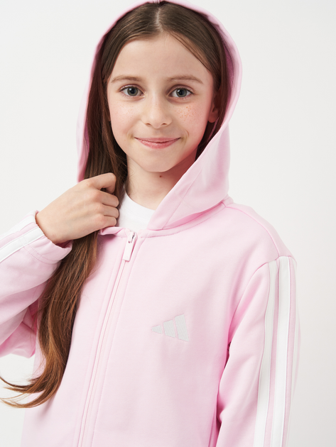 Подростковый спортивный костюм (толстовка + штаны) Adidas J 3S Ft Ts 220 JN6482 158-164 см Розовый (4067901416930) - изображение 5