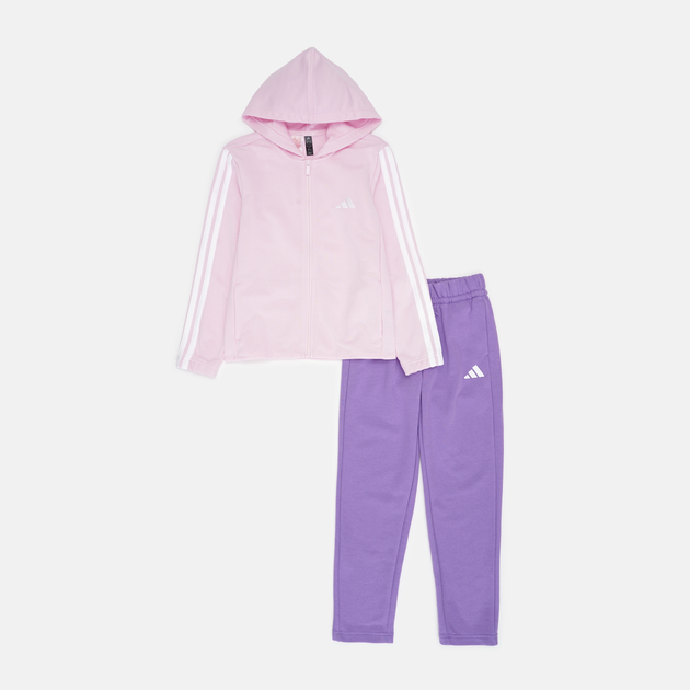 Подростковый спортивный костюм (толстовка + штаны) Adidas J 3S Ft Ts 220 JN6482 158-164 см Розовый (4067901416930) - изображение 8