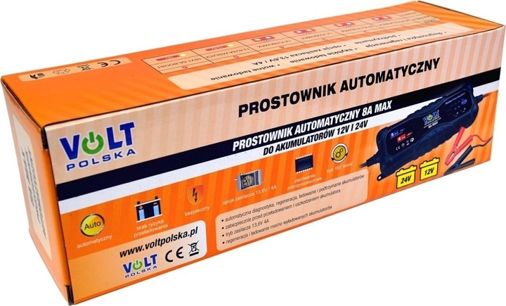 Prostownik automatyczny Volt 12/24V 8A (6PRO122408) - obraz 3