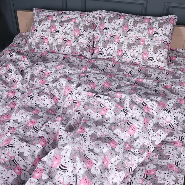 Комплект постільної білизни MirSon Семейный 2x143x210 см 17-0670 GrayPink Kitties Бязь від Rozetka на платформі USKIDKA Акція на Комплект постільної білизни MirSon Семейный 2x143x210 см 17-0670 GrayPink Kitties Бязь від Rozetka