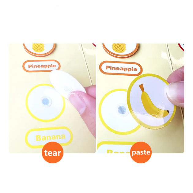 Розвиваюча книга Busy Book Монтессорі з липучками Keybaby бізібук Fruits (JDT-0846037) - зображення 3